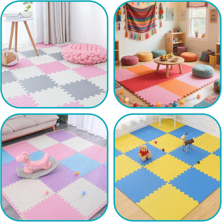Bodenschutzmatte 1 cm Dicke Bodenmatte Profi-Set 30x30x1,0 cm Kompaktmatten EVA Sportmatte Rutschfes