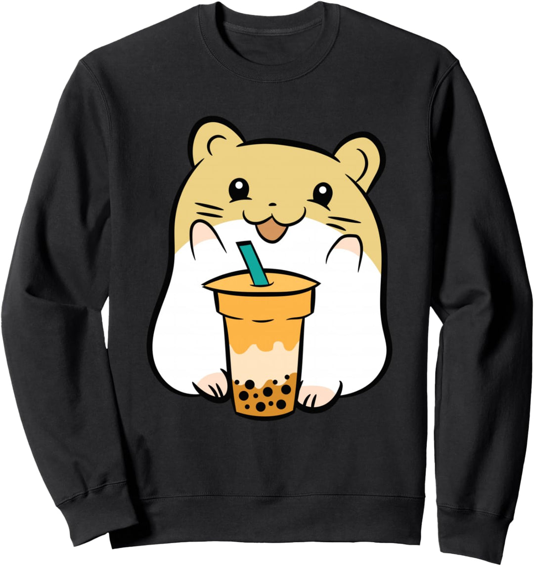 Boba Tea Lover Süsses Meerschweinchen mit Bubble Tea Sweatshirt