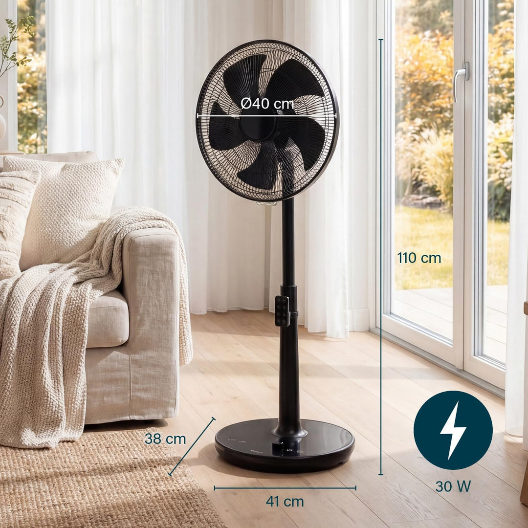 Princess Standventilator - Elegantes Design - 30 W - Leistungsstark, Leise, Energieeffizient - Durch