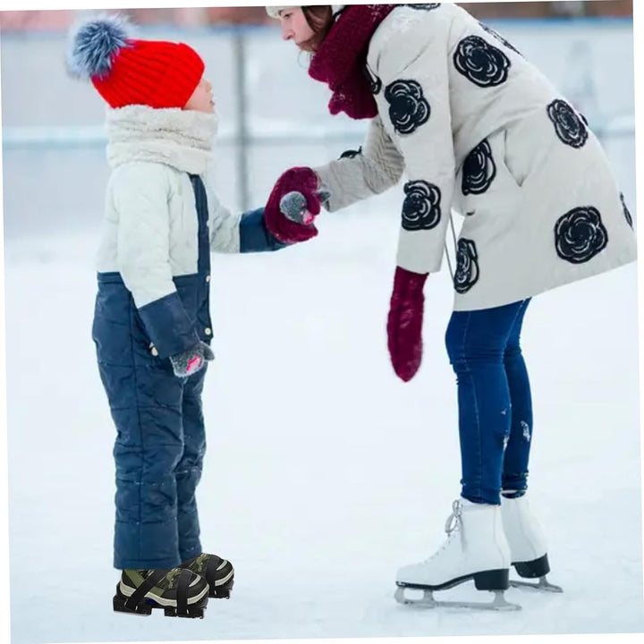 1 Paar Kleinkind-Schlittschuhe, verstellbare Kinder-Schlittschuhe mit starker Gürtelschnalle für Win