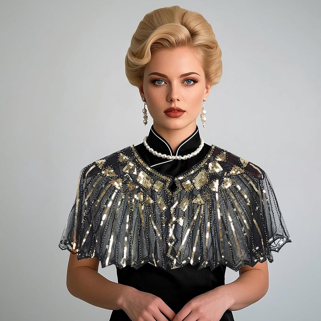 1920er Damen-Umschlagtücher, Stola für Abendkleid, Retro Schal für Hochzeitsparty, Brautschal für Ga
