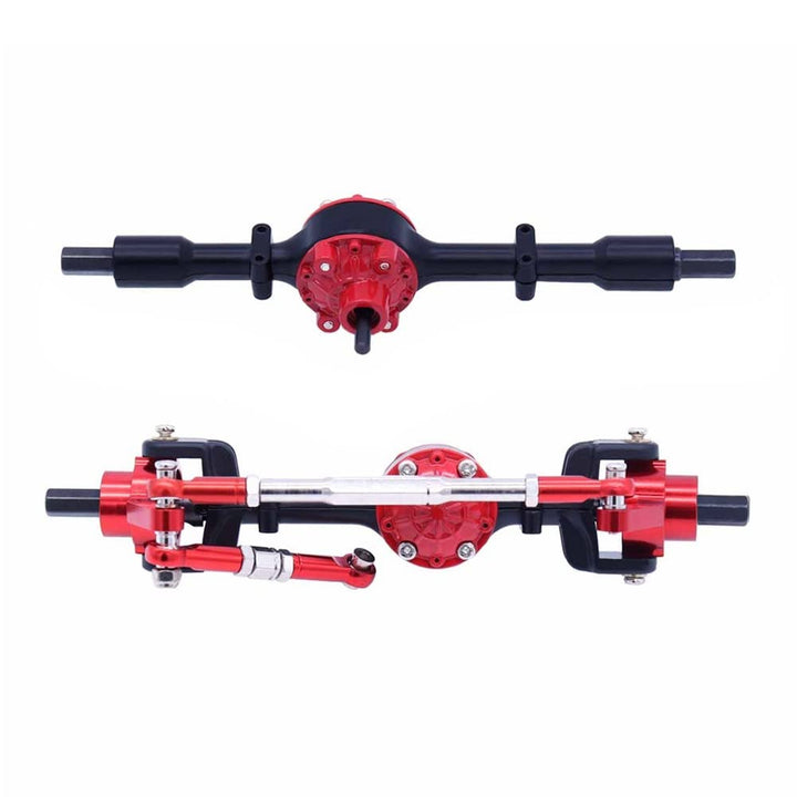 Iegefirm Metall-Vorder- und Hinterachsen-Set für C14 C24 C34 C44 B14 B24 1/16 RC Car Upgrades Teile