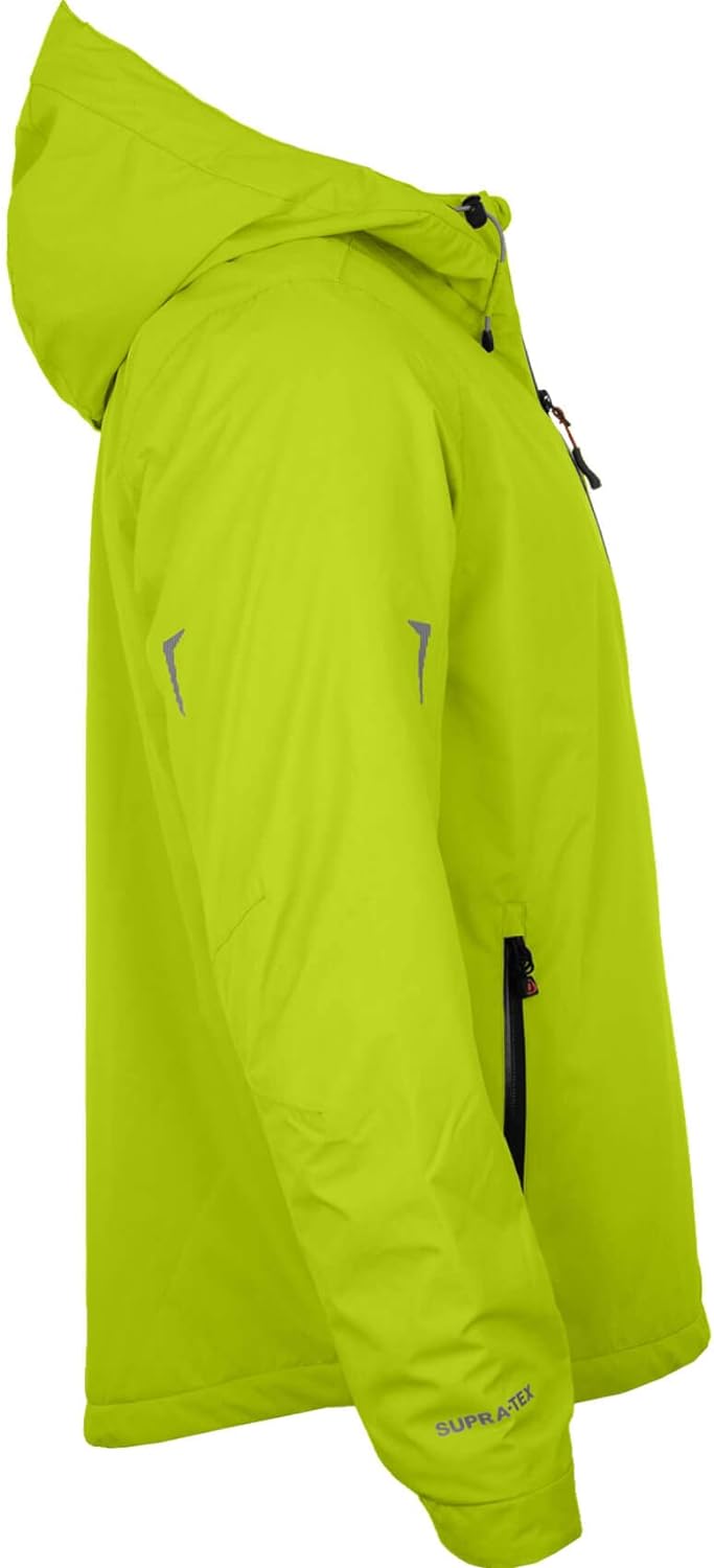 Bergson Herren Regenjacke EGGEN THERMO - leicht wattiert - Wanderjacke - Fahrradjacke - Outdoorjacke