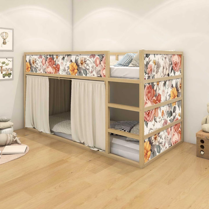 WANDKIND Aufkleber für IKEA KURA Kinderbett Hochbett Klebefolie Möbelfolie Sticker Kinderzimmer Blum