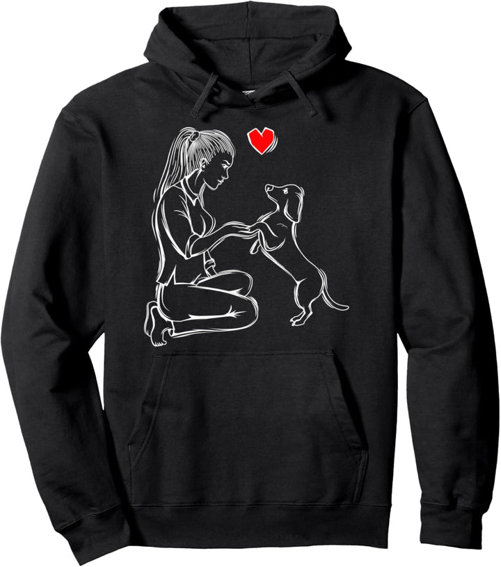 Dackel Hunde Liebe Dachshund Teckel Frauchen Pullover Hoodie