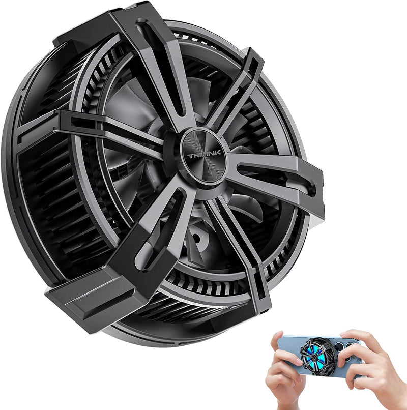 TRILINK Handy-Kühler, Telefon-/Tablet-Kühler, Magnetischer Telefon-Kühlventilator für iPhone/Android
