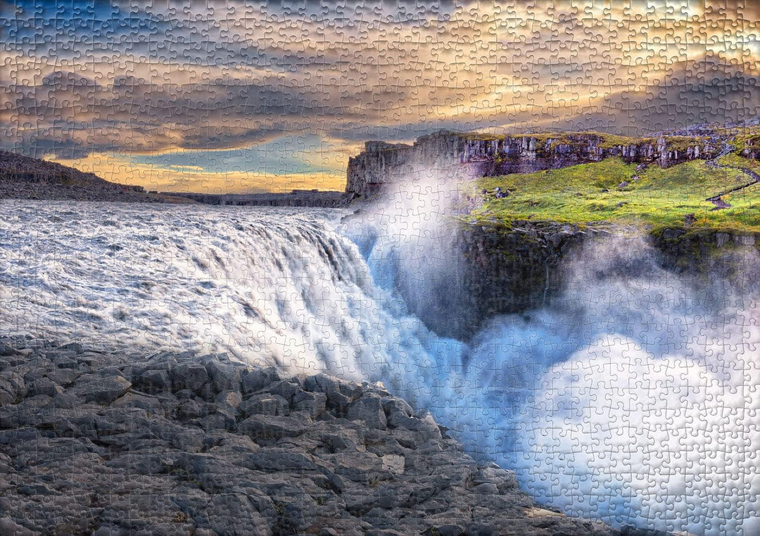 Ulmer Puzzleschmiede - Puzzle „Islands Wilde Wasser“ - Klassisches 1000 Teile Landschaftspuzzle – De