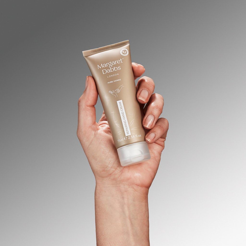 Margaret Dabbs Pure Repairing Hand Cream Deep, Lasting Hydration for Very Dry Skin, Rose and Lemon S