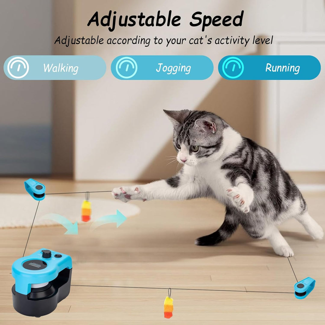 Katzenspielzeug Elektrisch, Katzenspielzeug Selbstbeschäftigung mit anpassbaren Laufwegen, Automatis