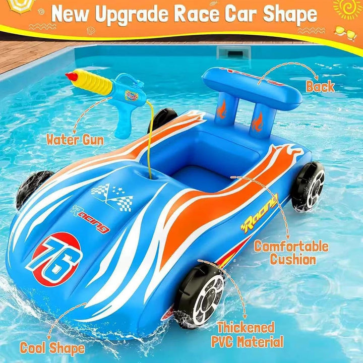 Schwimmendes Auto für Pool – aufblasbar für den Sommer, für Wasserspiele – für Partys, Garten, Campi