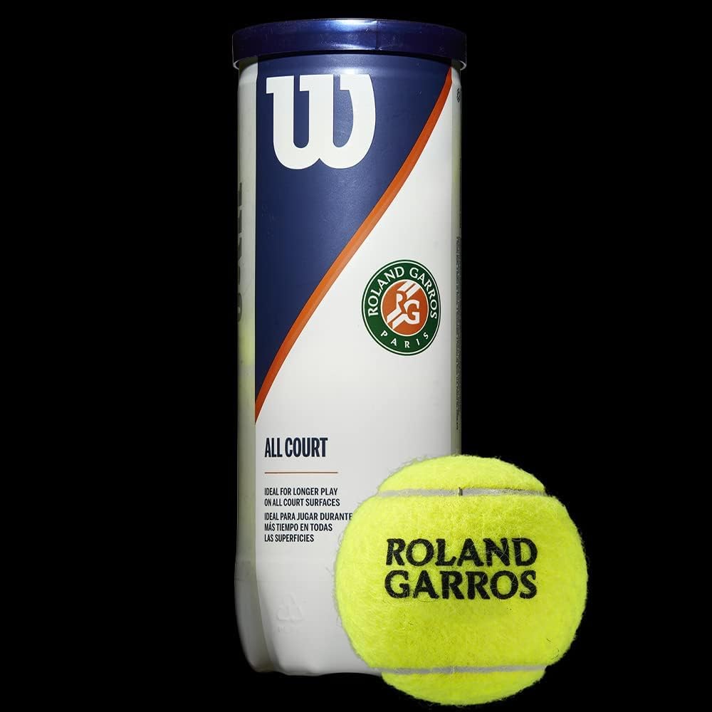 Wilson Unisex-Adult Roland Garros All Court Tennisbälle Yellow 3 Bälle (Packung mit 4) Single, Yello