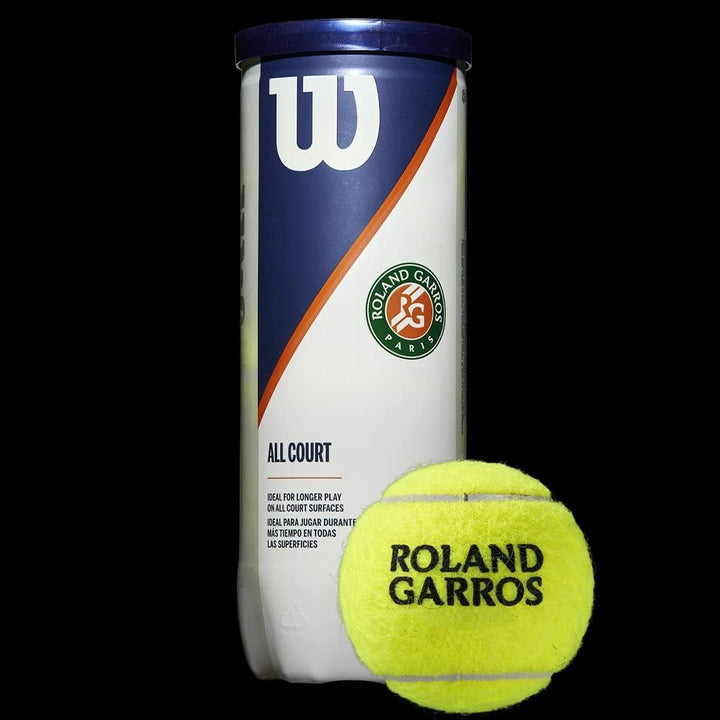 Wilson Unisex-Adult Roland Garros All Court Tennisbälle Yellow 3 Bälle (Packung mit 4) Single, Yello