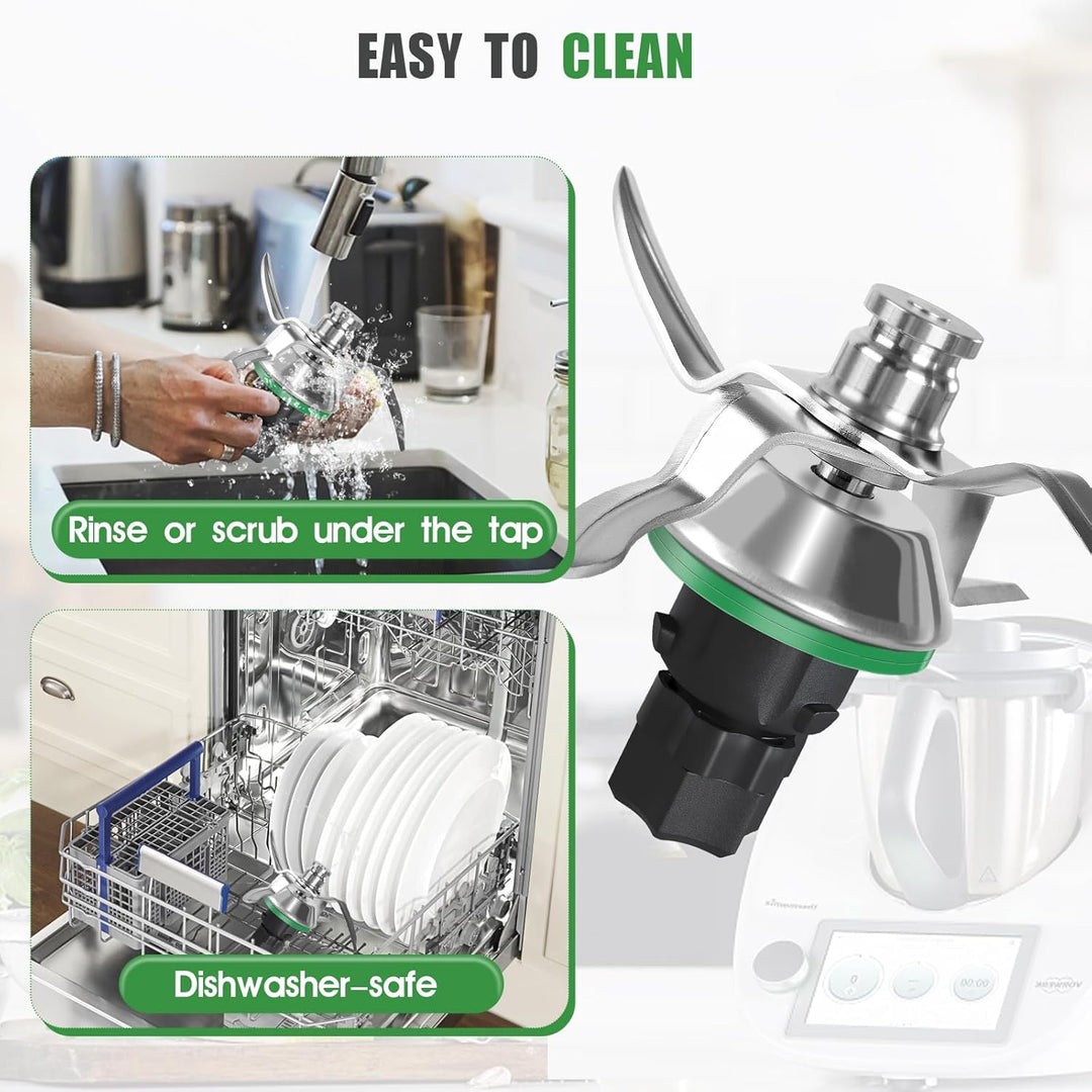Messer für Vorwerk Thermomix TM5/TM6 - Mixmesser aus Edelstahl mit Dichtring, Zubehör & Ersatzteile