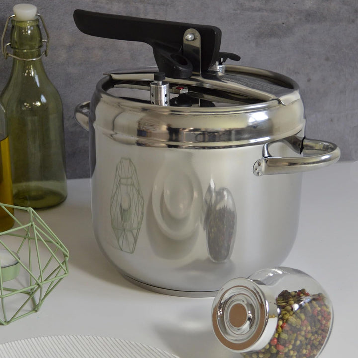 Pintinox First Schnellkochtopf aus nickelfreiem Edelstahl, induktionsgeeignet, mit 4 Sicherheitssyst