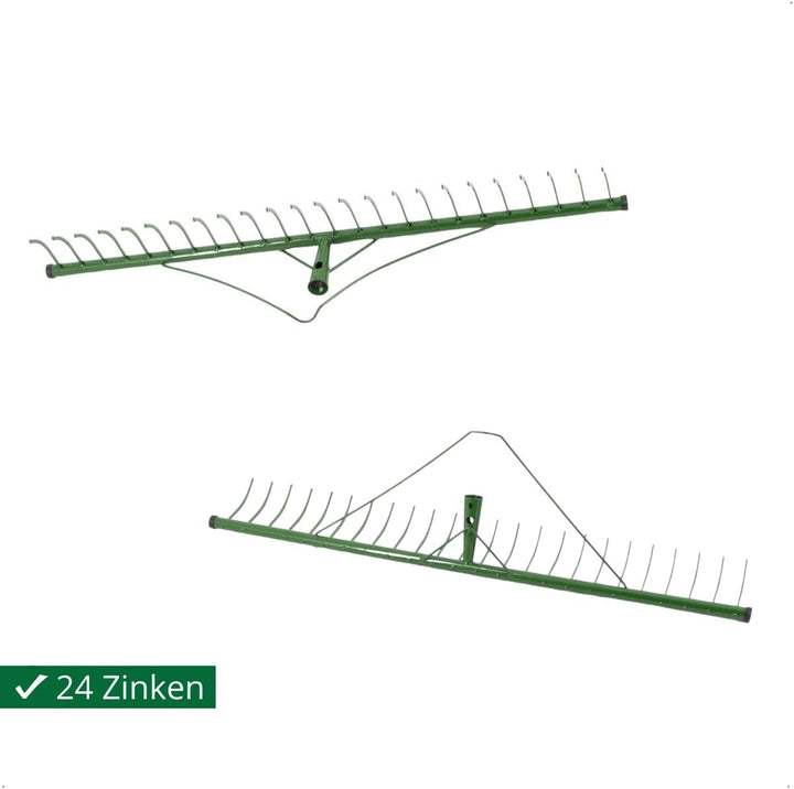 Rekord Heurechen mit 24 Zinken Breite 87,5 cm aus Stahl, pulverbeschichtet - ohne Stiel, Laubrechen,