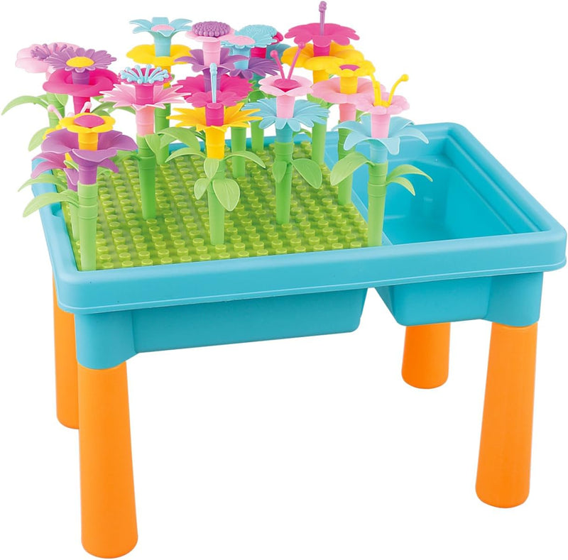 RedCrab Blumengarten Spielzeug Kinder, 3-in-1 Garten Blumen Spieltisch Sand Wassertisch Outdoor Spie