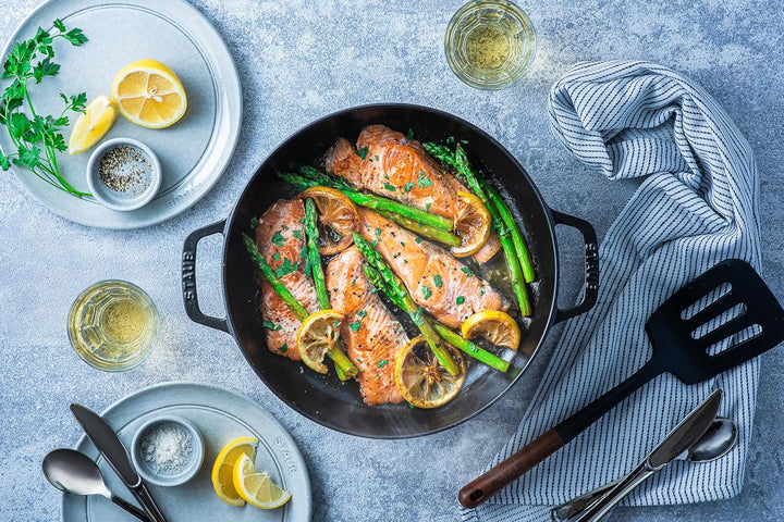 STAUB Gusseisen Bräter, Chistera Tropfenstruktur im Deckel, Rund 24 cm, 2,5 L, Dunkelblau Dunkelblau