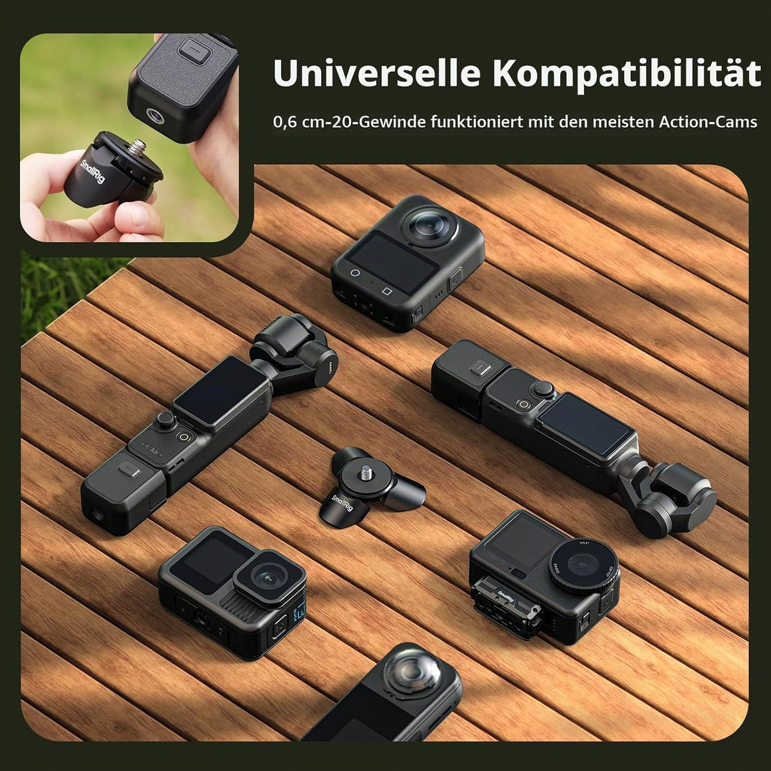 SMALLRIG Mini-Schnellwechsel-Kamerastativ für DJI Osmo Pocket 4/3, Action 6/5 Pro, für GoPro &amp; für I