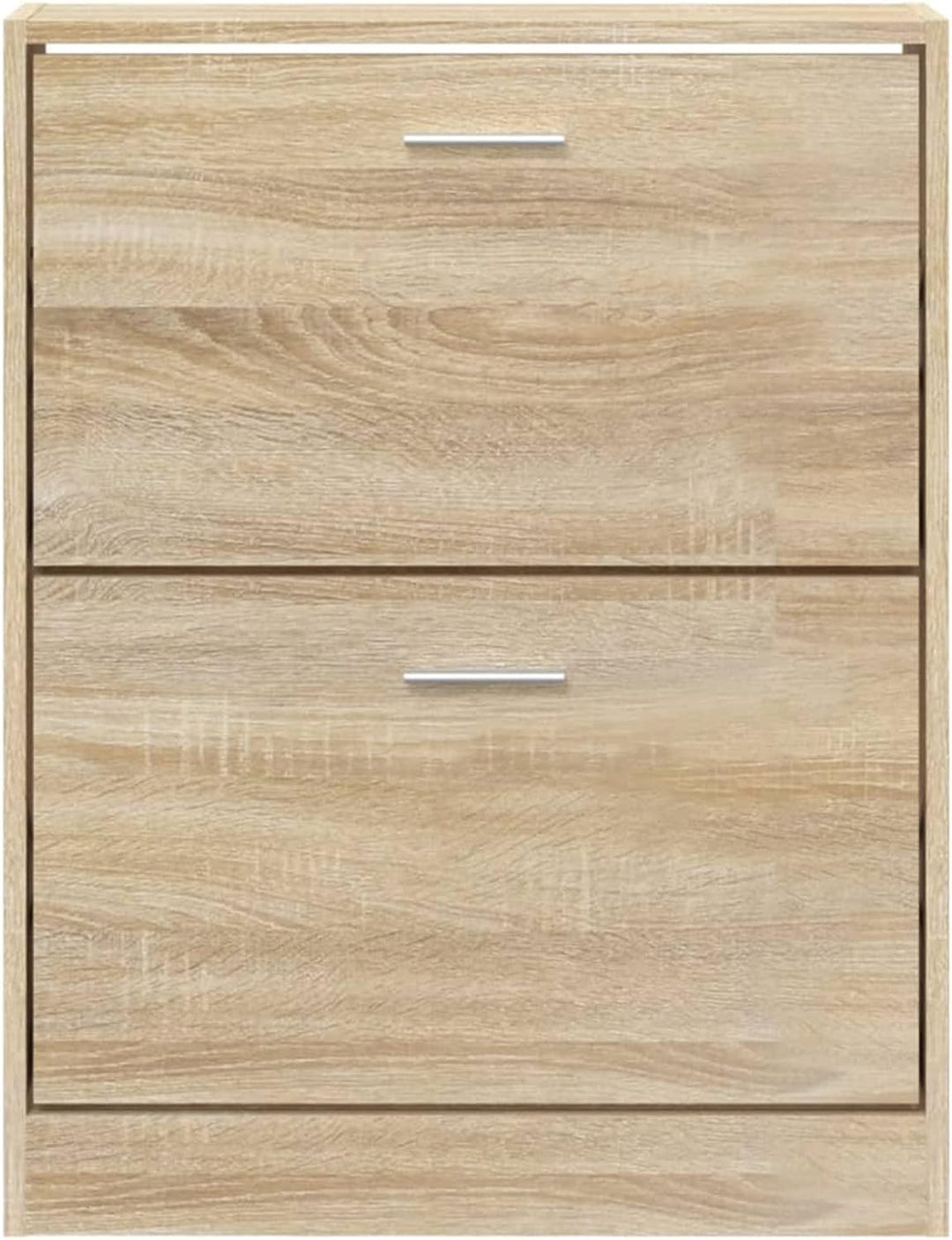 Tidyard Schuhschrank 2 Klappen Schuhregal Schuhkommode Schuhkipper Holzwerkstoff Eichen-Optik 59x17x