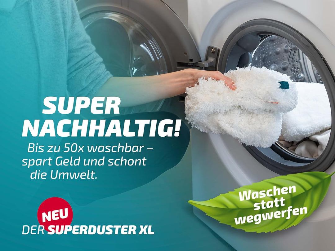 Leifheit SUPERDUSTER XL, Staubwedel mit Mikrofaser-Textil, waschbar und verlängerbar durch Leifheit