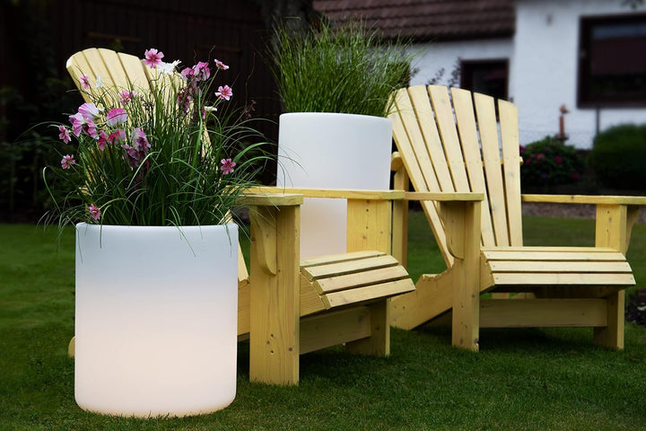 8 seasons design Elegant Pot S (Solar) 32361S Weiss S (39x39x45cm) SOLAR, S (39x39x45cm) SOLAR