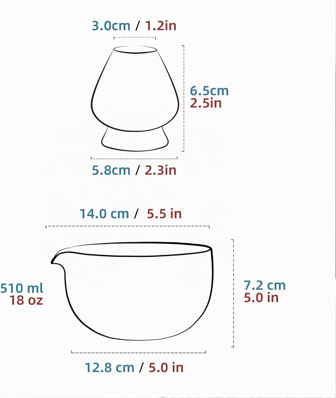 TEANAGOO Japanische Matcha-Schale K11 mit Schneebesenhalter,510ml Keramik-Chawan mit sanftem Rosa-Gr