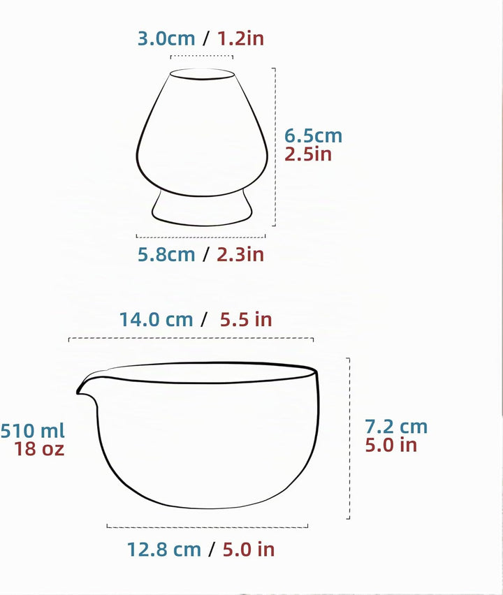 TEANAGOO Japanische Matcha-Schale K11 mit Schneebesenhalter,510ml Keramik-Chawan mit sanftem Rosa-Gr