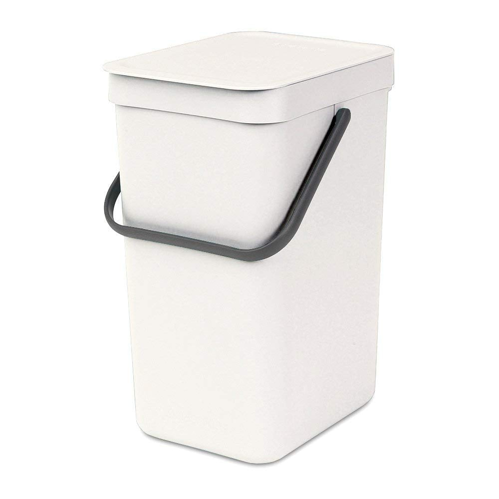 Brabantia 109942 Sort & Go Einbaubehälter, Plastik,Weiss,16L 16 Liter Weiss, 16 Liter Weiss