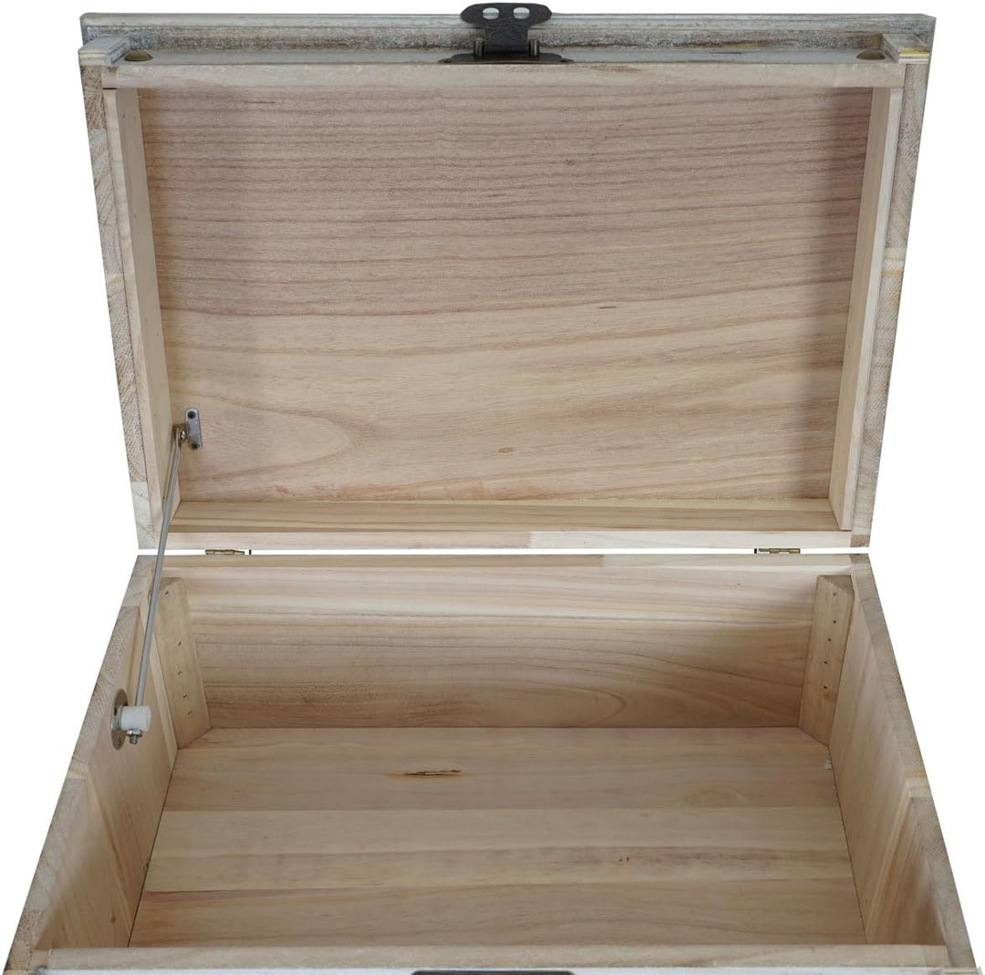 BERLINLODGE Weinregal mit Schublade und Truhe Flaschenregal für 20 Flaschen HxBxT 94x48x31cm Shabby-