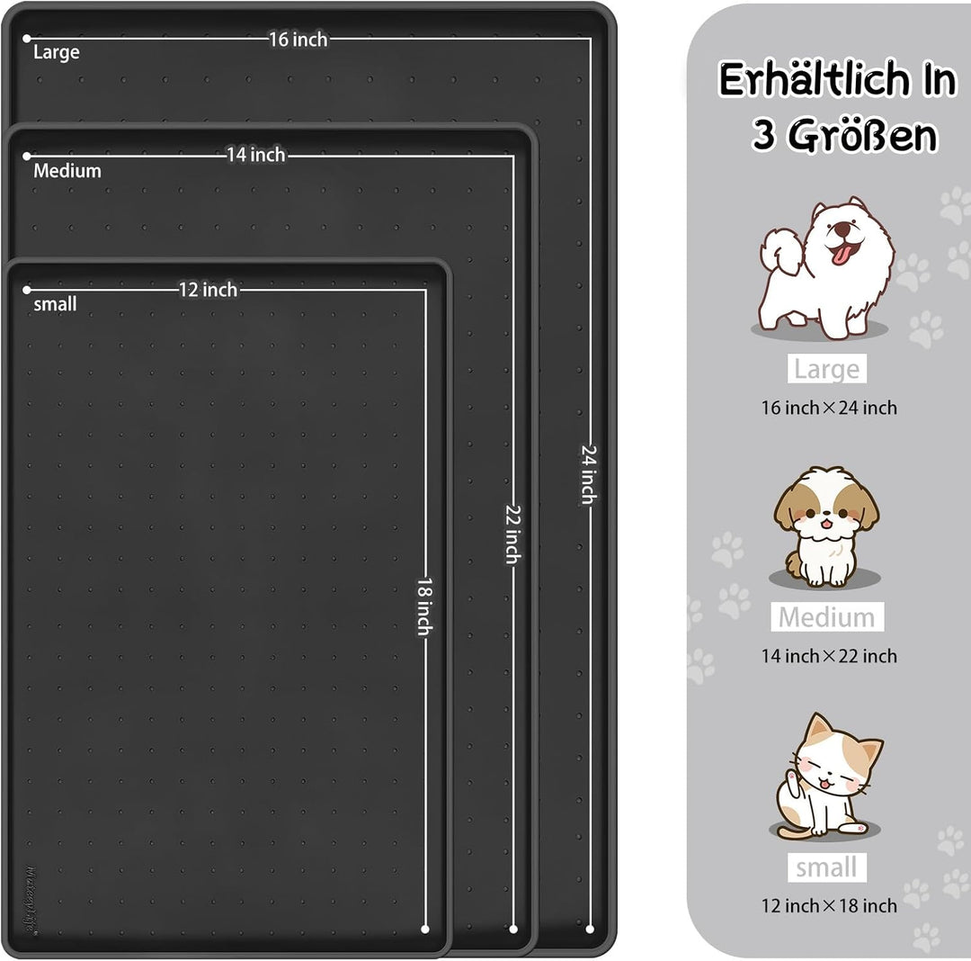 MateeyLife Napfunterlage Katzen/Hund, Hundenapf Kleine Hunde, Silikon Unterlage Hundenapf Grosse Hun