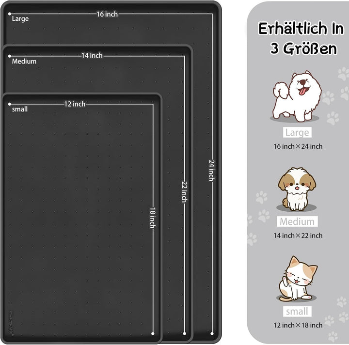 MateeyLife Napfunterlage Katzen/Hund, Hundenapf Kleine Hunde, Silikon Unterlage Hundenapf Grosse Hun