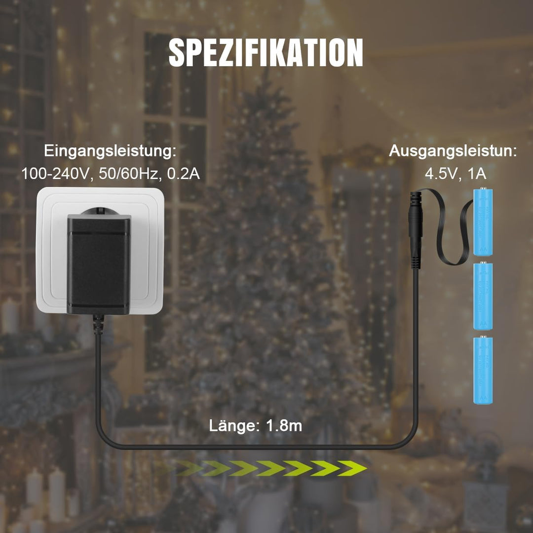 Lenink 4.5V Batterieadapter Netzteil Batterieersatz für 3 Stück AA Batterien z.B. kompatibel mit AVM