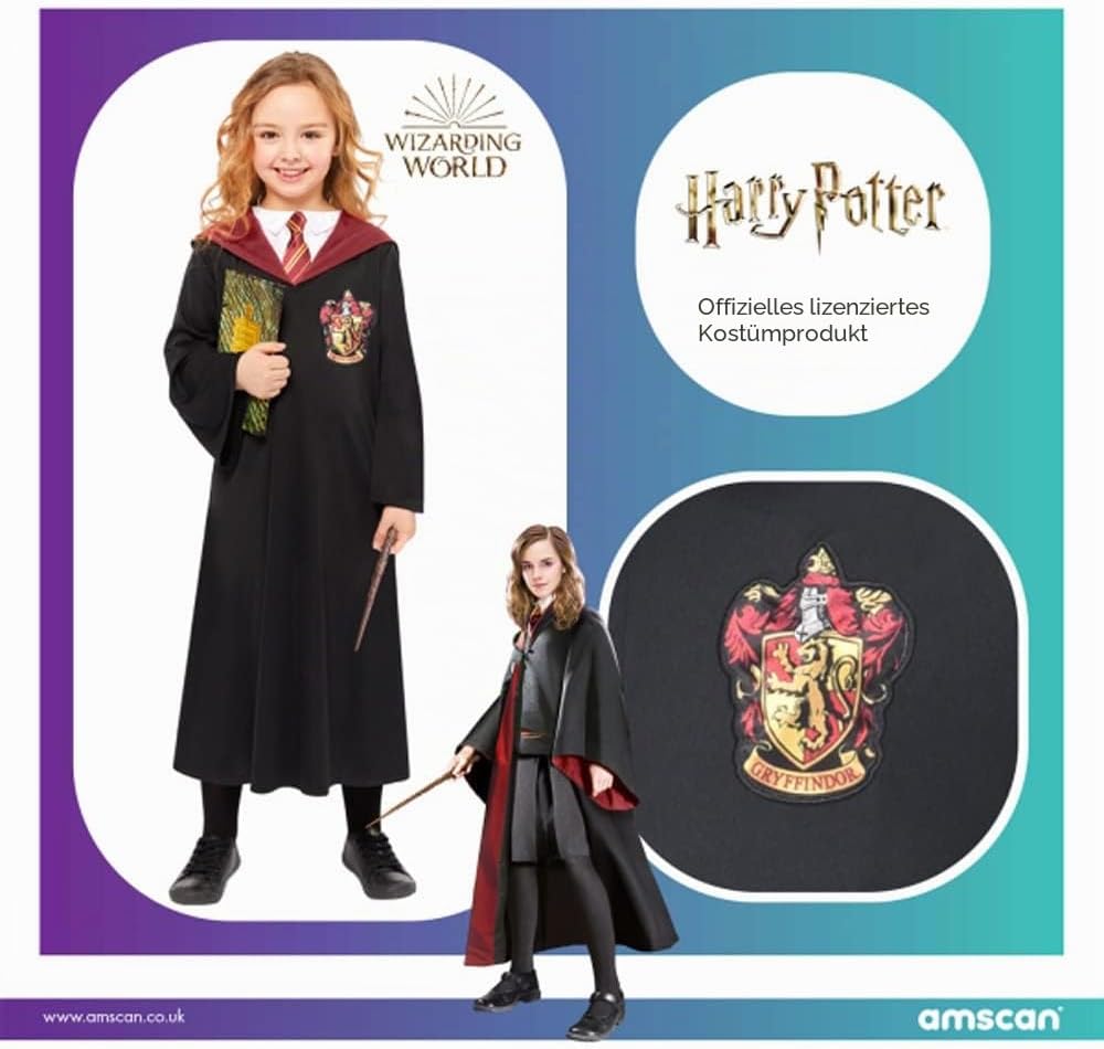 Amscan - Kinderkostüm Hermine, Hogwarts, Harry Potter, Gryffindor, Magier, Zauberer, Karneval 12-14Y