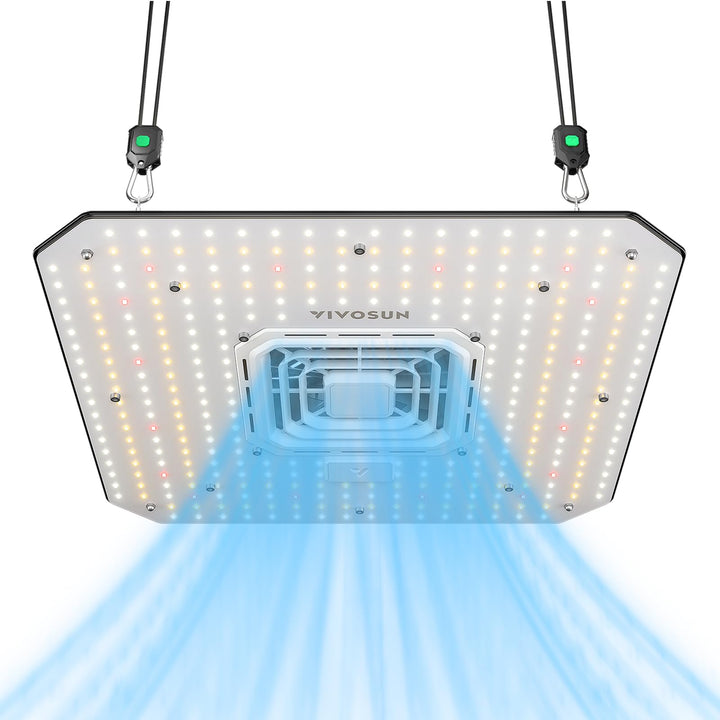 VIVOSUN LED Grow Lampe 100W Vollspektrum Pflanzenlampe mit Integriertem Zirkulationsventilator Grow