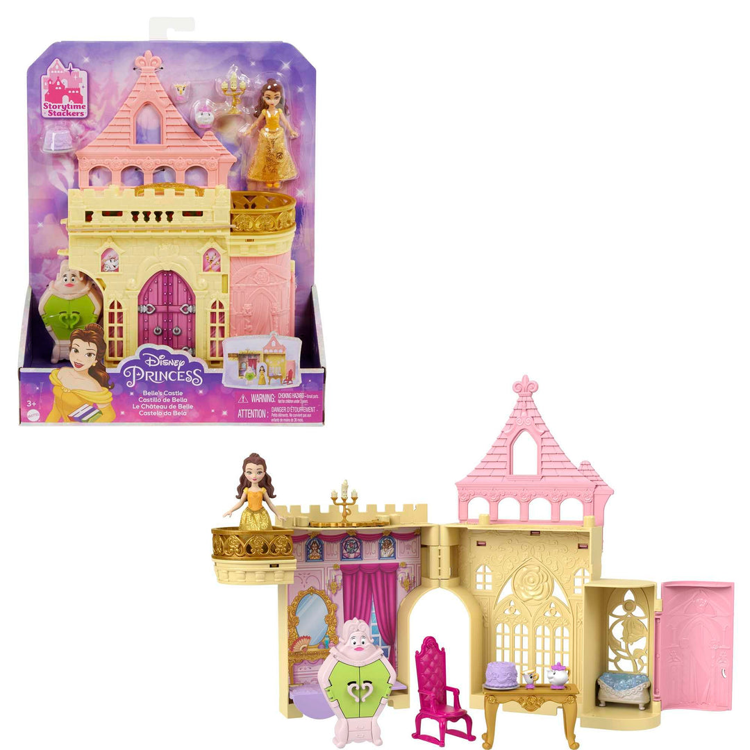 DISNEY Belles Schloss - Inspiriert von "Die Schöne und das Biest", Puppenhaus-Spielset, Reisespielze