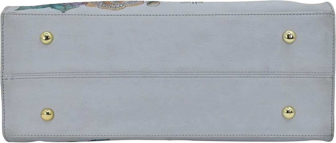 Anuschka Handbemalte Satchel Tasche aus Echtleder Floral Charm, Floral Charm