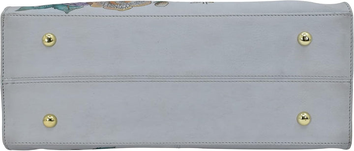 Anuschka Handbemalte Satchel Tasche aus Echtleder Floral Charm, Floral Charm
