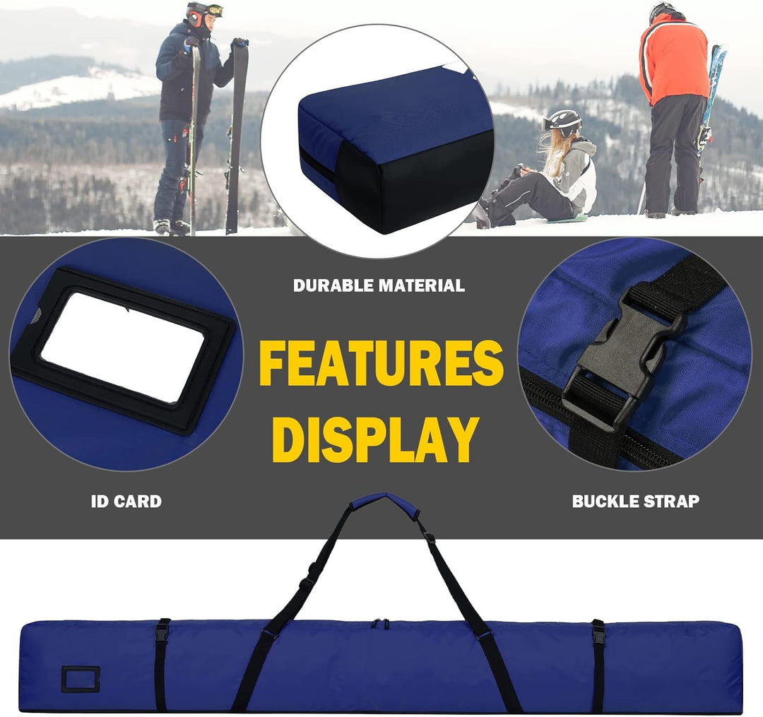 AUMTISC Skitasche Skisack Gepolstert Snowboardtasche Zum Transport Von Skiausrüstungstasche Mit vers