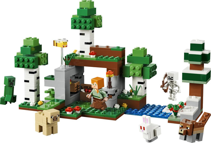 LEGO Minecraft Erstes Abenteuer in der Nacht - Interaktives Spielzeug mit 7 Figuren inkl. Alex, Cree