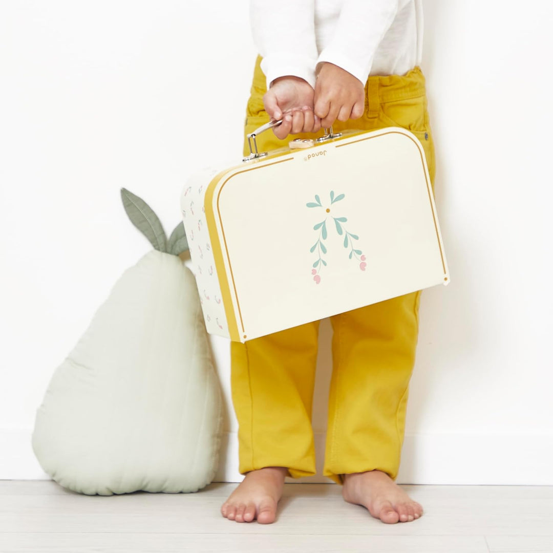 Janod - Valisette Dinette Holz - Picknickset für Kinder - Für 4 Personen - 25 Teile - Valisette aus