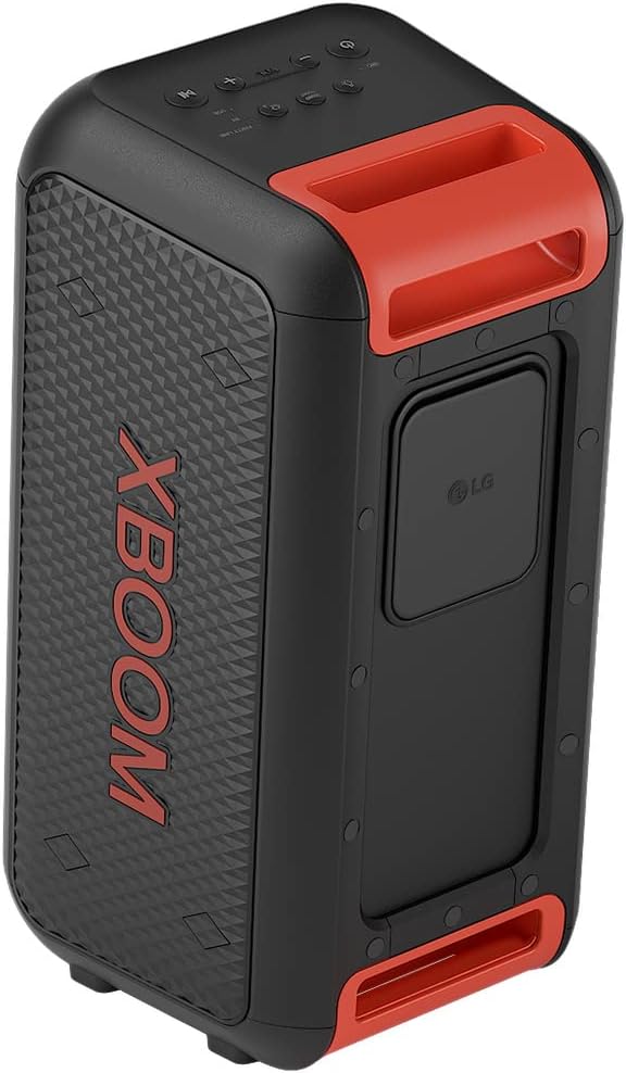LG XBOOM XL5S, rollbares 2-Wege-Soundsystem (Karaoke- & DJ-Funktionen, Beleuchtung), Schwarz [Modell