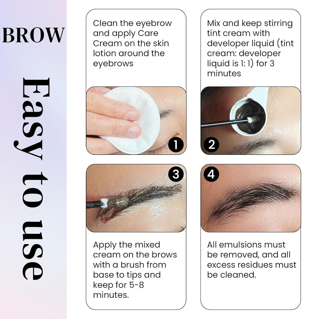 15ml Wimpernfarbe, Libeauty Augenbrauenfarbe Schwarz, Augenbrauen Kit, Grosse Kapazität, Wimpern Fär