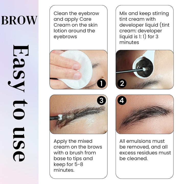 15ml Wimpernfarbe, Libeauty Augenbrauenfarbe Schwarz, Augenbrauen Kit, Grosse Kapazität, Wimpern Fär