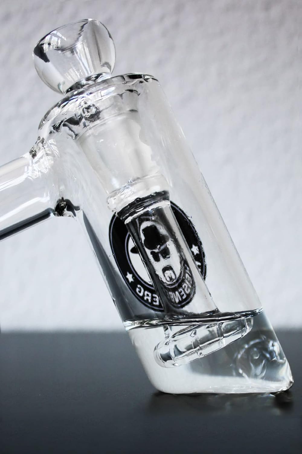 Heisenberg Single Bubble Glasbong Blubber mit 18.8 Schliff (NS19) mit SingleDisc Circulator und Kick