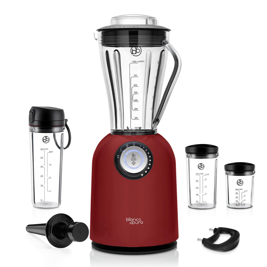bianco di puro Hochleistungsmixer Attivo bis 24.500 U/Min Smoothie Maker inkl. Sport-To-Go Mixbecher