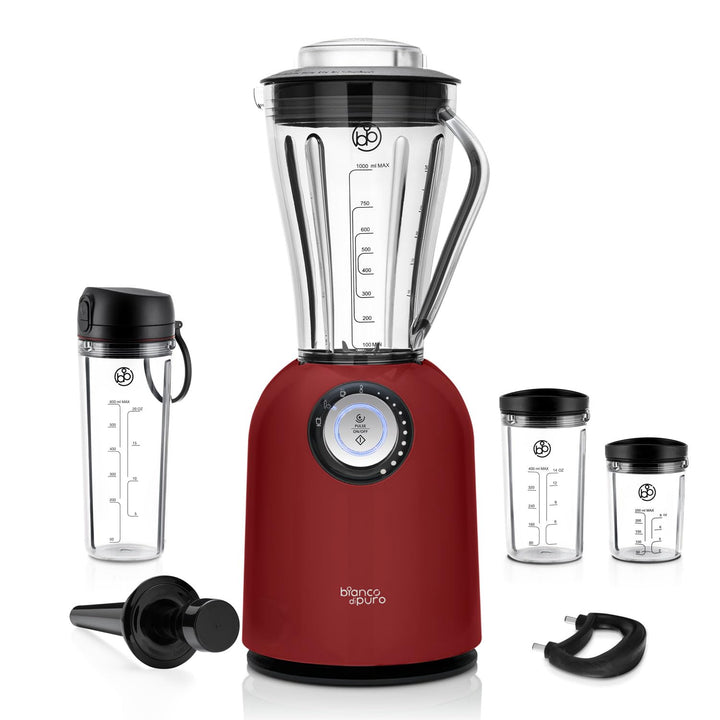 bianco di puro Hochleistungsmixer Attivo bis 24.500 U/Min Smoothie Maker inkl. Sport-To-Go Mixbecher