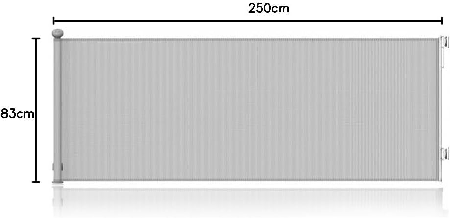 S&D, einziehbares Babygitter, 250 cm breit, Treppenschutzgitter, Rolle, Haustiere, Hund, Katze, ausz