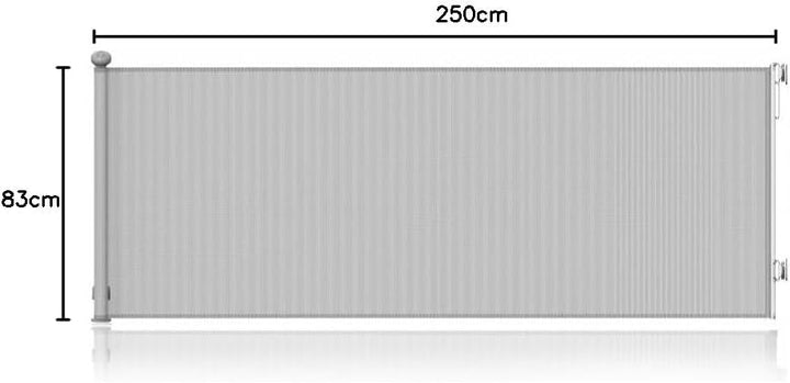 S&D, einziehbares Babygitter, 250 cm breit, Treppenschutzgitter, Rolle, Haustiere, Hund, Katze, ausz