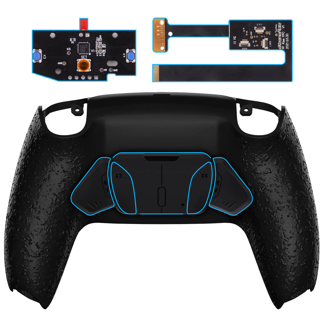 eXtremeRate Programmierbar RISE4 Remap Kit für ps5 Controller BDM-010/020,Remap Board&Rückplate Gehä