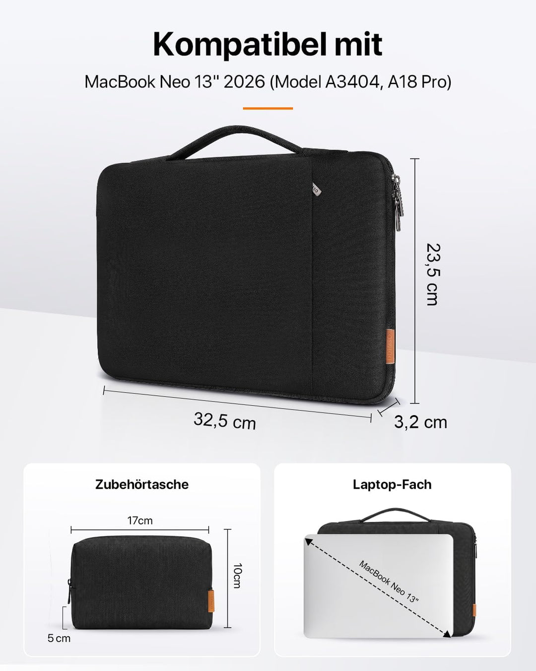 DOMISO Laptoptasche Hülle Stossfest Wasserdicht Laptop Sleeve PC Case Notebook Schutztasche,LP07 13